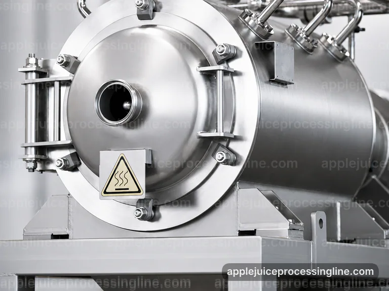 industrial apple juice processing line, common buyer questions: apple press connection view