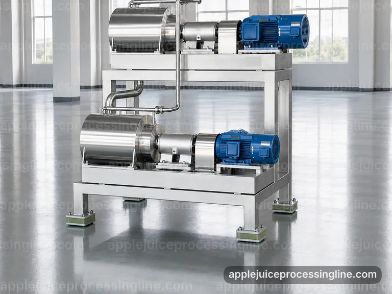 industrial apple juice processing line, selection criteria: apple press connection view