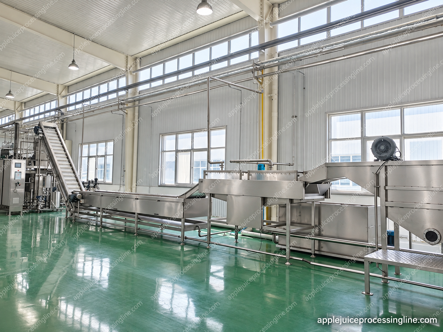 Photo-based apple processing line presentation