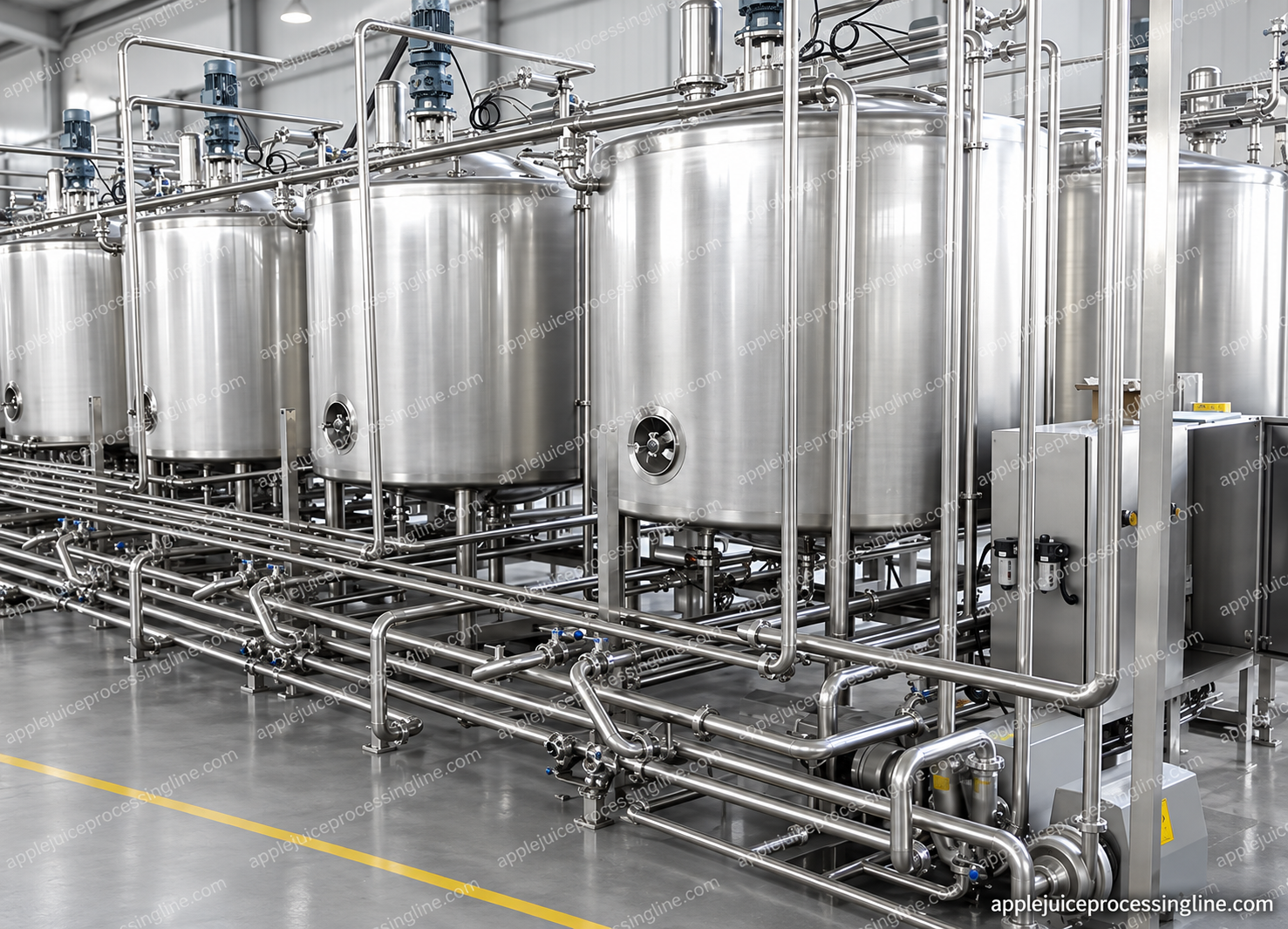 Existing stainless process-equipment reference for clear-juice finishing